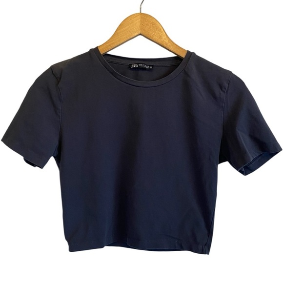 Zara Tops - Zara Women’s Gray Crop Top